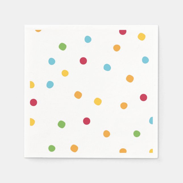 Servilleta De Papel Festividades del partido de cumpleaños Polka Dot (Anverso)