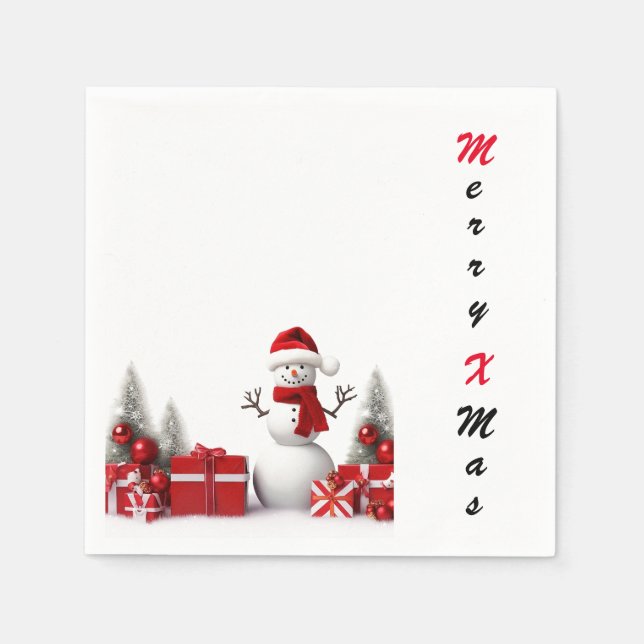 Servilleta De Papel ❄️ Festividades escarpadas ❄️ (Anverso)