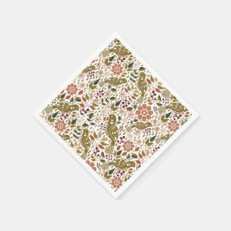 Servilleta De Papel Fheasant Folk Art Cocktail Napkin Fall Decoración 