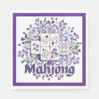 Servilleta De Papel Fichas de Mahjong Moradas