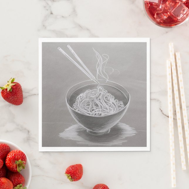 Servilleta De Papel Fideos: servilletas de papel de almuerzo estándar (In situ)