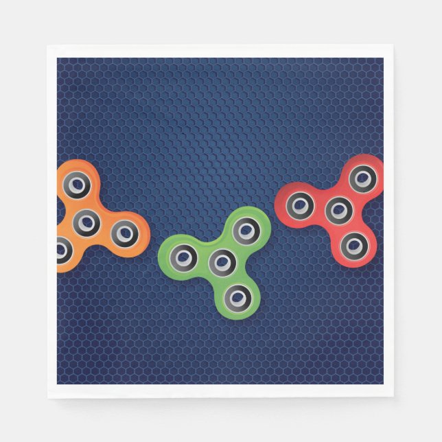 Servilleta De Papel Fidget Spinner Napkins Party Birday (Anverso)