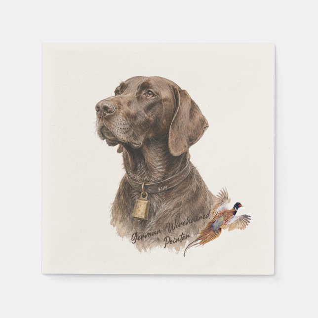 Servilleta De Papel Field & Feather – Pointer Alemán de Pelo Corto con (Anverso)