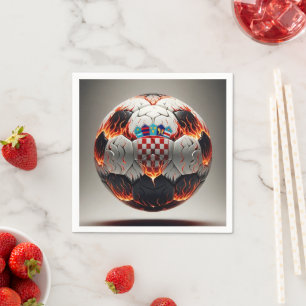 Servilleta De Papel Fiery Ball de fútbol croata