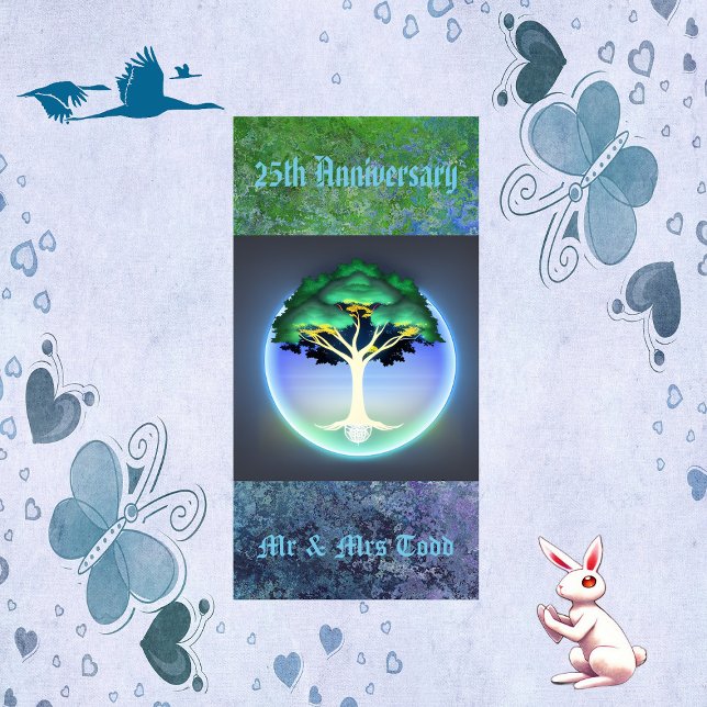 Servilleta De Papel Fiesta 25 Aniversario del Árbol de la Espiritualid (Tree Of Life Spirituality 25th Anniversary Party Paper Guest Towels)