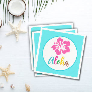 Servilleta De Papel Fiesta Aloha Luau Tropical Hibisco Verano Papel