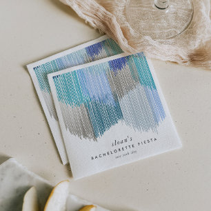 Servilleta De Papel Fiesta Azul Fiesta Moderna Fringe Fiesta de solter
