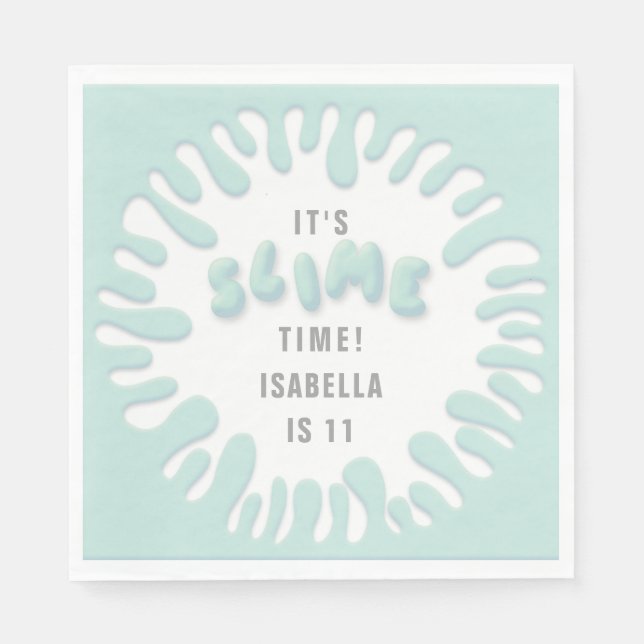 Servilleta De Papel Fiesta azul turquesa brillante (Anverso)