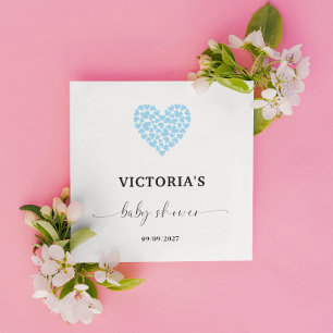 Servilleta De Papel Fiesta Baby Shower de Blue Heart