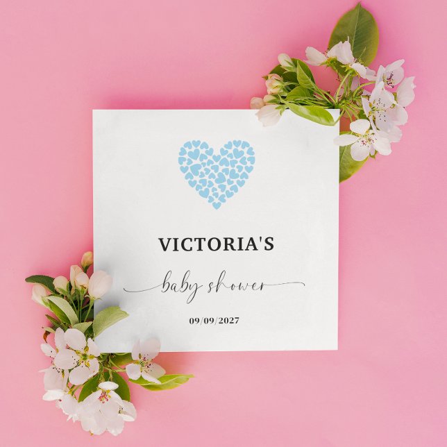 Servilleta De Papel Fiesta Baby Shower de Blue Heart (Subido por el creador)