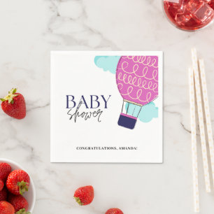Servilleta De Papel Fiesta Baby Shower de globo de aire caliente