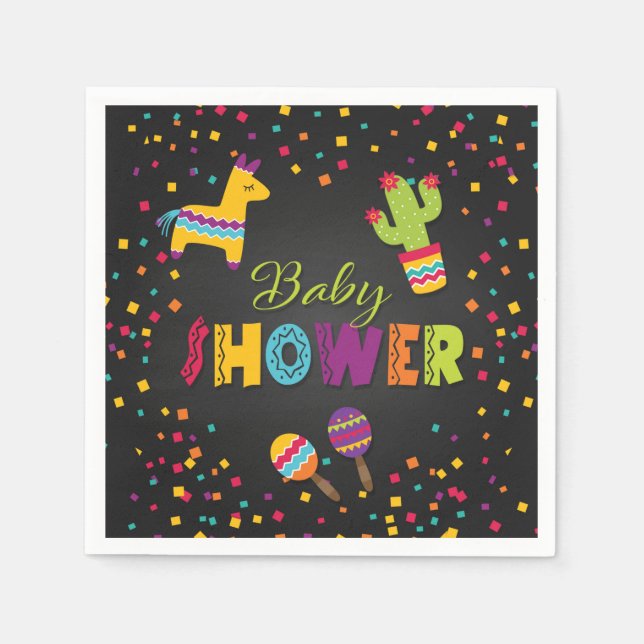 Servilleta De Papel Fiesta Baby Shower Napkin (Anverso)