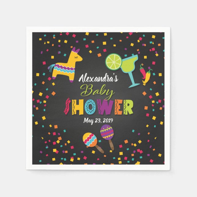 Servilleta De Papel Fiesta Baby Shower Napkin (Anverso)