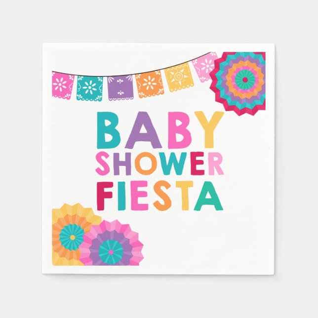 Servilleta De Papel Fiesta Baby Shower Napkin México Baby Shower (Anverso)
