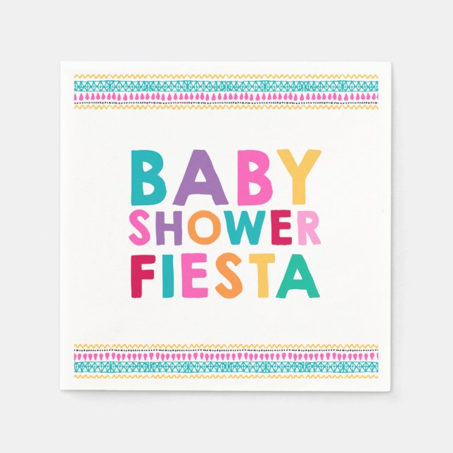 Servilleta De Papel Fiesta Baby Shower Napkin México Baby Shower (Anverso)