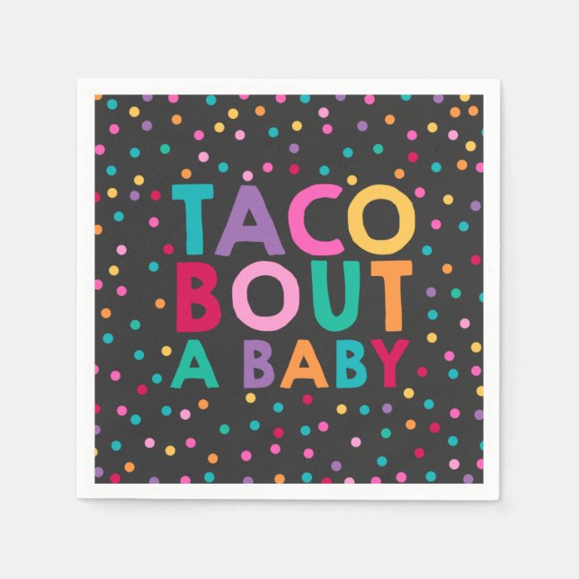 Servilleta De Papel Fiesta Baby Shower Napkin Taco Bout A Baby Fiesta (Anverso)