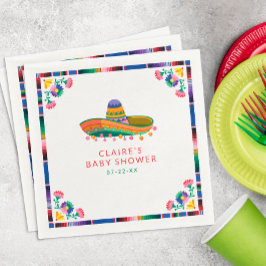 Servilleta De Papel Fiesta Baby Shower Napkins - Floral Sombrero Taco
