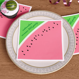 Servilleta De Papel Fiesta BBQ de verano de Watermelon Summer Picnic
