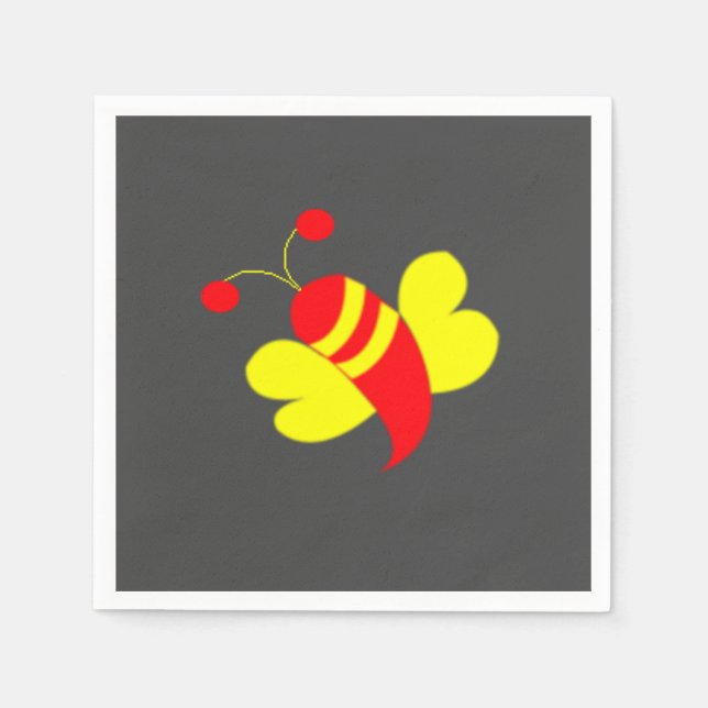 Servilleta De Papel Fiesta Bee Honey Bee Bumble Bee (Anverso)