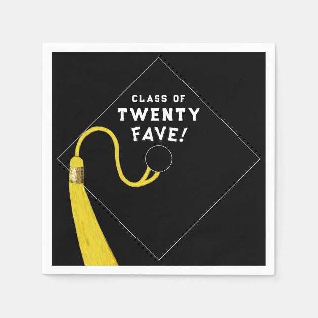 Servilleta De Papel Fiesta Black Graduation 2025 (Anverso)