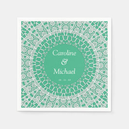 Servilleta De Papel Fiesta Boda White Lace