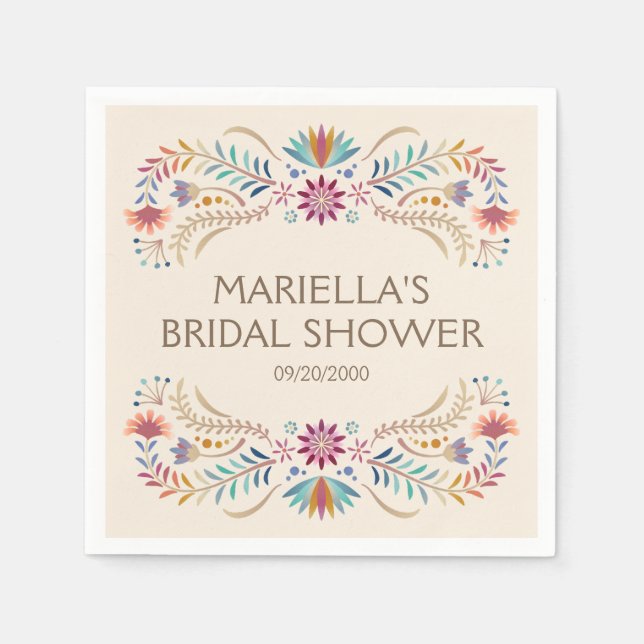 Servilleta De Papel Fiesta Boho Birthday Shower Boda (Anverso)