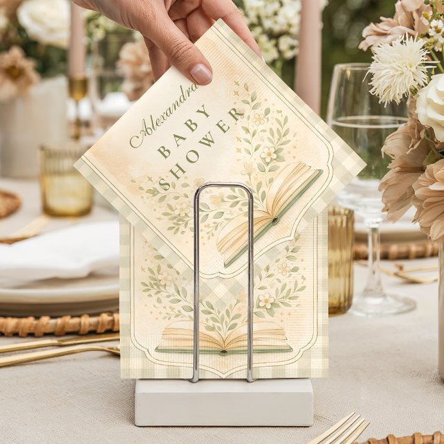 Servilleta De Papel Fiesta Botánica 'Un Nuevo Capítulo' para la Llegad (Subido por el creador)