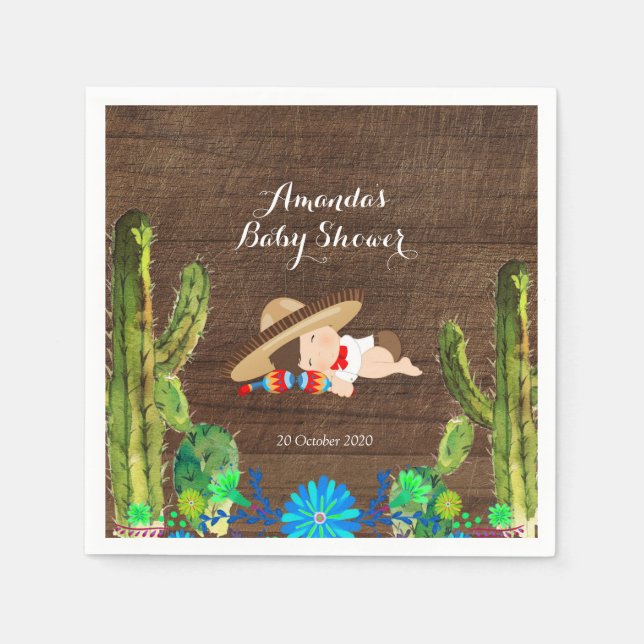Servilleta De Papel Fiesta Boy Muchachito Papel Fiesta Napkins (Anverso)
