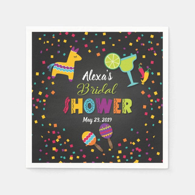 Servilleta De Papel Fiesta Bridal Shower Napkins (Anverso)
