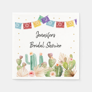 Servilleta De Papel Fiesta Cactus Boho Bridal Shower