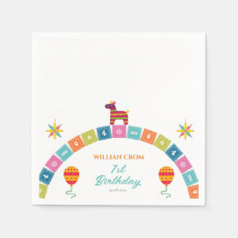 Servilleta De Papel Fiesta Cactus mexicana 1er año cumpleaños