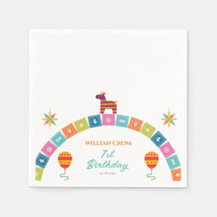 Servilleta De Papel Fiesta Cactus mexicana 1er año cumpleaños