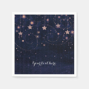 Servilleta De Papel Fiesta Celestial Caprichosa de Estrellas Purpura y