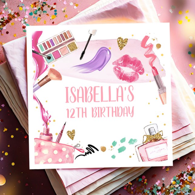 Servilleta De Papel Fiesta Chica Glamour Makeup Fiesta de cumpleaños (Subido por el creador)