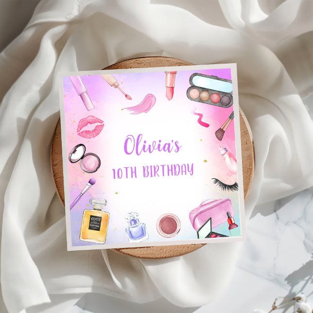 Servilleta De Papel Fiesta Chica Glamour Makeup Napkins Cumpleaños (Subido por el creador)