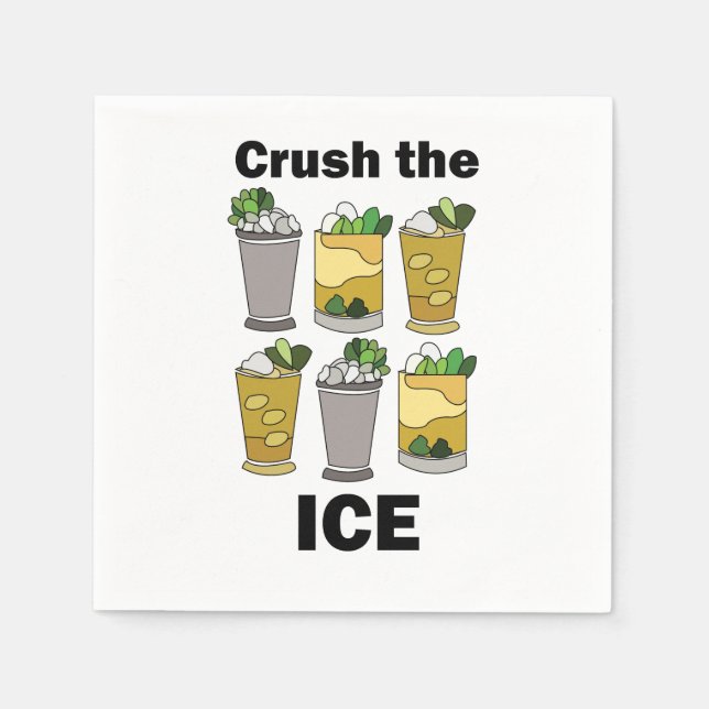 Servilleta De Papel Fiesta Cóctel Mint Julep Aplastar El Hielo (Anverso)