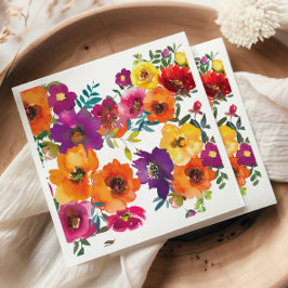 Servilleta De Papel Fiesta Colorido Floral México Ensayo Cena