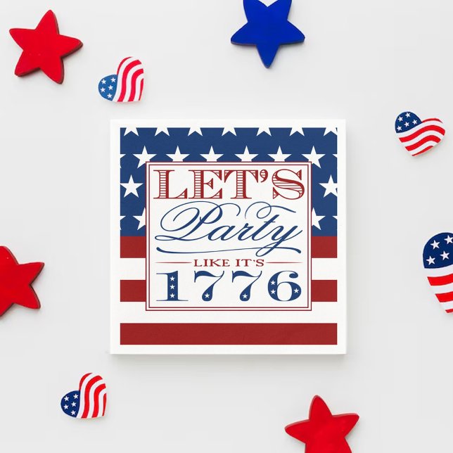 Servilleta De Papel Fiesta como si fuera 1776 | 4 De Julio Fiesta (Subido por el creador)