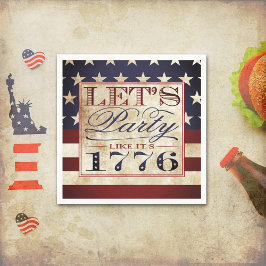 Servilleta De Papel Fiesta como si fuera 1776 | Vintage 4 De Julio