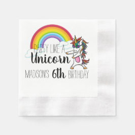 Servilleta De Papel Fiesta Como Un Cumpleaños Del Arcoiris De Unicorni