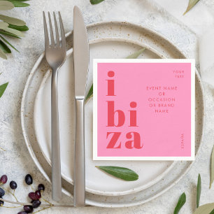 Servilleta De Papel Fiesta con estilo personalizable en Ibiza España