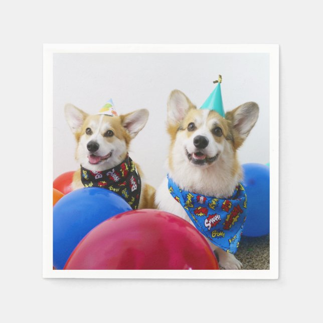 Servilleta De Papel Fiesta Corgis Paper Napkins (Anverso)