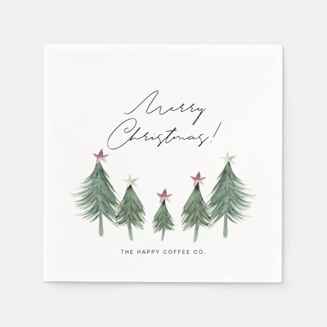 Servilleta De Papel Fiesta Corporativo de Árboles Festivibles Plum & S (Anverso)