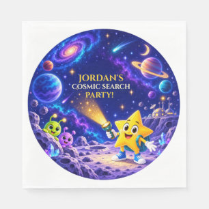 Servilleta De Papel Fiesta Cósmica Personalizada Cumpleaños Infantil E