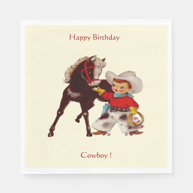 Servilleta De Papel Fiesta Cowboy (Anverso)