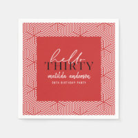 Fiesta de 30 años geométrico y guion moderno