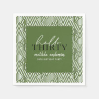 Fiesta de 30 años geométrico y guion moderno