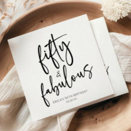 Servilleta De Papel Fiesta de 50 Años Mínima 50 y Fabulosa