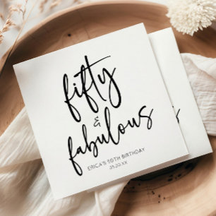 Servilleta De Papel Fiesta de 50 Años Mínima 50 y Fabulosa