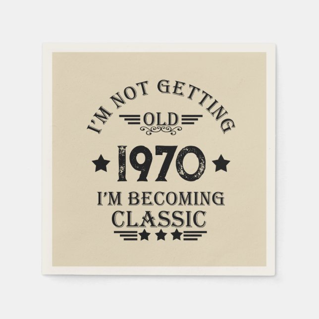 Servilleta De Papel Fiesta de 55 años de antigüedad perosnalizada (Anverso)